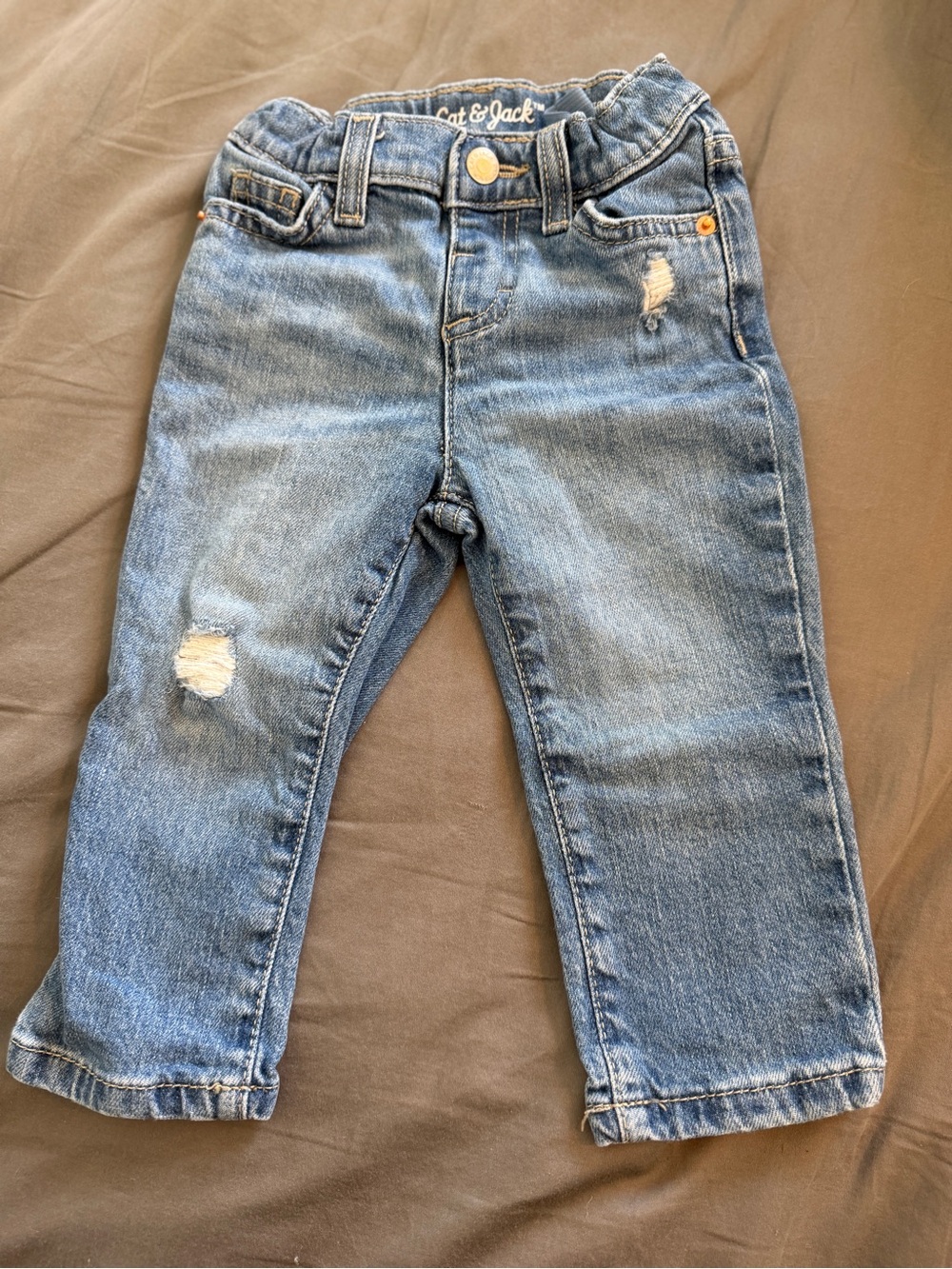 Cat & Jack Light Blue Kids Distressed Denim Jeans